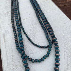Navajo (Faux) Patina Multi- Layering Western Necklace